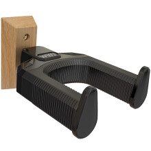 Auto Lock Guitar Wall Mount Hanger with 360 Swivel Head and Real Black Walnut Wood for Acoustic and Electric Guitar
