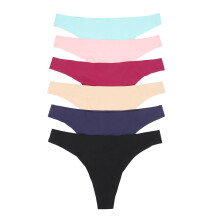6pcs Women Seamless Panties, Mixed Colors, S/M/L