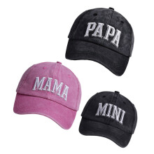 3PCS Parent Child Baseball Hats With 3D Embroidery Soft-C
