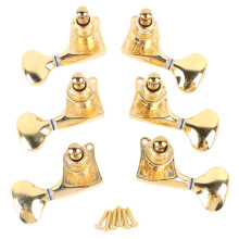Gold Guitar Tuning Pegs Set 6Pcs 1:18 Gear Ratio Closed Gear Electric Guitar Tuners for Stable Tuning