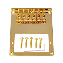 6 String Electric Guitar Roller Bridge Plate, Low Friction Zinc Alloy for Smooth String Movement and Stable Tuning