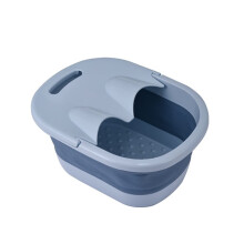 Folding Foot Bath with Oxygen Bubble Massage, Collapsible Foot Soak Tub with Lid, SpaceSaving Design