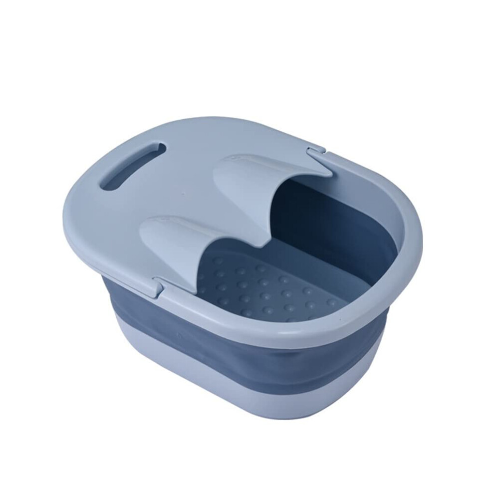 Folding Foot Bath with Oxygen Bubble Massage, Collapsible Foot Soak Tub with Lid, SpaceSaving Design