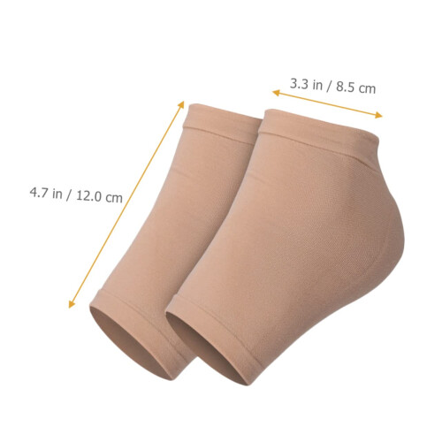 2 Pairs Heel Protector Socks for Cracked Heels Moisture Lock Design Reusable Breathable Heel Support 1