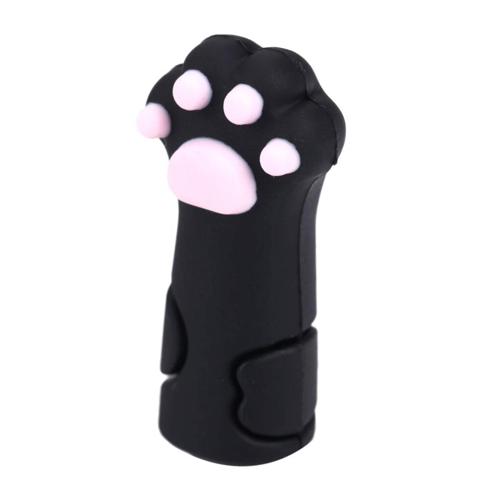 Black Silicone Cat Paw Nail Nipper Protective Cover, Cute Reusable Safety Cuticle Scissors Case