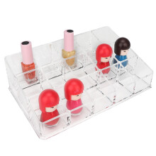 Stylish 15 Compartments Nail Polish & Lipstick Storage Box Makeup Organizer