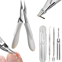 Ingrown Toenail Clippers Stainless Steel with Precision Curved Blades, Ergonomic Wide Grip for Thick Nails