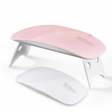 Mini 6W UV LED Nail Lamp for Gel Polish, USB Powered Foldable Nail Dryer with Fast Curing Dual Wavelength