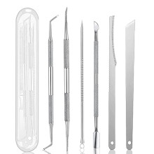 Ingrown Toenail Kit 7pcs Stainless Steel Pedicure Set with Precise Blades and Anti‑Slip Handle for Pain Relief