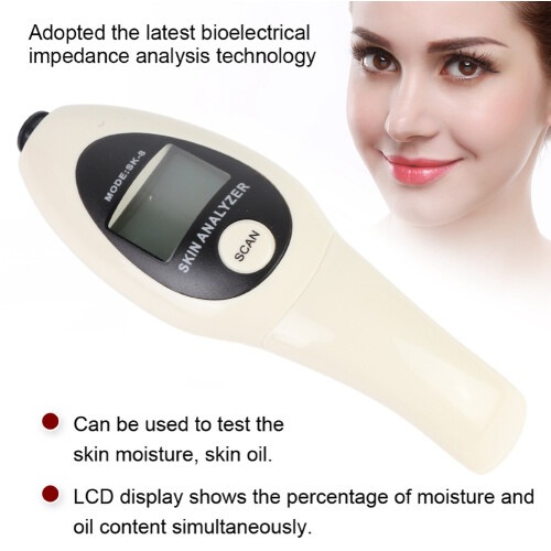 Skin Analyzer Digital LCD 3s Moisture & Oil White