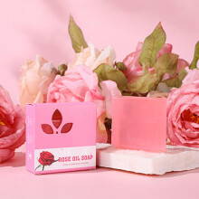Handmade Rose Soap 80g with Natural Rose Extract, LongLasting Floral Fragrance and Deep Moisture Hydration