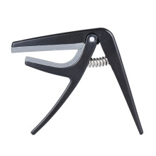 Ukulele Capo Clip OneHand Quick Change Plastic Steel with Soft Silicone Protection Black