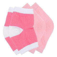 Gel Heel Socks 2 Pairs Heel Protectors with Breathable Cushioning for Cracked Heels and Foot Care