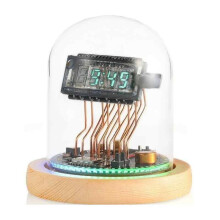 Orologio Digitale Retrò da Tavolo, Decorazione con Tubi Nixie, Orologio A LED per Soggiorno, Orologio da Scrivania, Accessori Estetici.