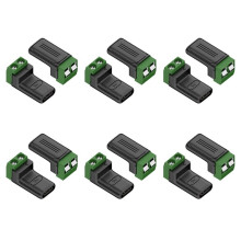 Lot de 12 Adaptateurs USB-C Femelle Vers Terminal 2 Broches 5 V, Sans Soudure, Connecteur Rapide USB Vert pour Jouets et Petits Appareils