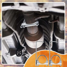2 Pcs 2.5Inch Automobile Exhaust Clamp with Hanger Rear Muffler Hanger Car Exhaust Hook