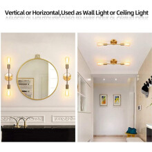 Applique Murale Double Tête, Style Américain, Style Industriel, Applique LED Noire pour Couloirs et Chambres