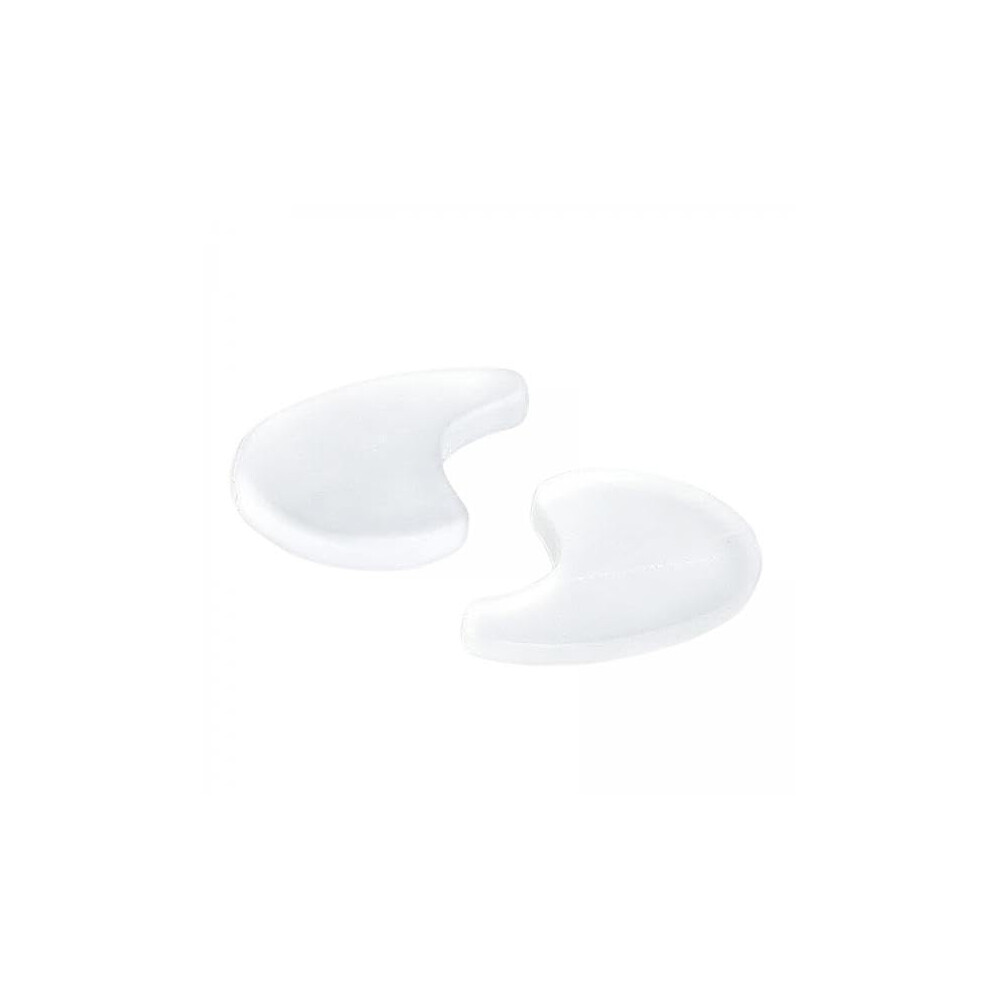 2 Pairs Gel Toe Separators for Foot Alignment, Clear Washable Toe Spacers for Overlapping Toes
