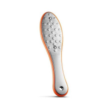 Professional DualSided Foot File Callus Remover with Ergonomic NonSlip Grip Orange Stainless Steel