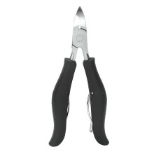 Professional Ingrown Toenail Clippers with Angled Cutting Head and Ergonomic Non‑Slip Grip for Thick Nails