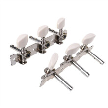 Classical Guitar Tuning Pegs Set 2pcs Silver 3 on a Plate Reliable Tuning Stability Durable Steel Gears
