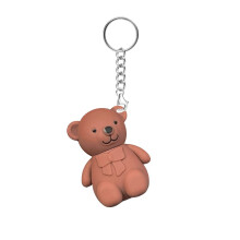 Moisturizing Matte Velvet Lipstick with Long Lasting Waterproof Lip Gloss 2 in 1 Cute Bear Keychain