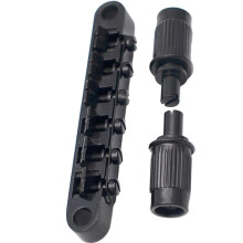 Electric Guitar Bridge with Studs Black Zinc Alloy Replacement Parts for Stable String Tuning