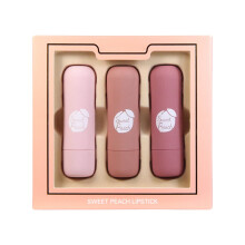 Velvet Matte Lipstick Set of 3 – Long Lasting Moisturizing Non Stick Cup Peach Shades