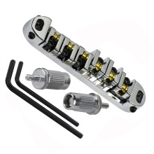 Electric Guitar Bridge Chrome Metal Roller Saddle for Stable Tuning and Precise Intonation