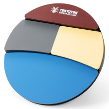 12' 4Surface Drum Practice Pad, Quiet Silicone Drum Pad with Realistic Rebound and NonSlip Base