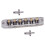 Electric Guitar Bridge Silver Roller Saddle with 2 Stopbar Studs, Smooth String Movement Upgrade 3