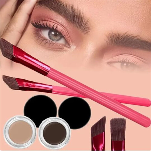 At Home Eyebrow Lamination Kit Dark Brown – 4D Laminated Brow Effect with Angled Brush 2