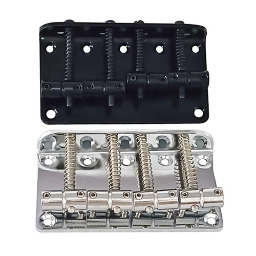 4 String Bass Bridge Replacement Adjustable Saddle Design Vintage Style Durable Metal Construction 2