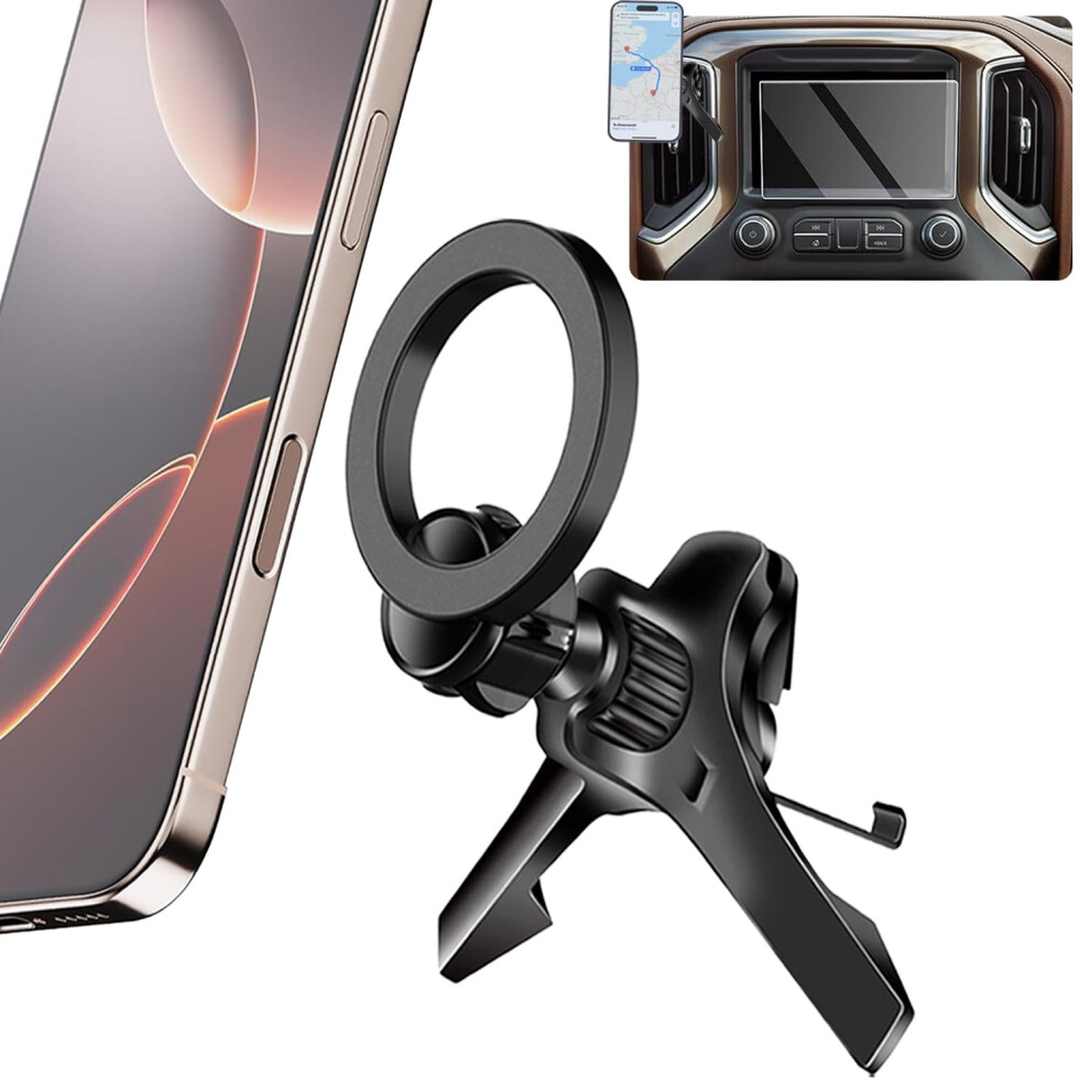 Car Phone Mount Compatible With Magsafe For Chevy Silverado 1500 2500 3500Hd, Magnetic Air Vent Holder With Custom Fit And Onehand Operation 9351714398701