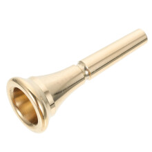 Gold Finish French Horn Mouthpiece with Smooth Inner Bore and Clear Natural Sound for Players