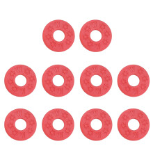 10pcs Black and Red Silicone Guitar Strap Locks Set, Secure Rubber Strap Blocks Protector