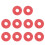 10pcs Black and Red Silicone Guitar Strap Locks Set, Secure Rubber Strap Blocks Protector 1