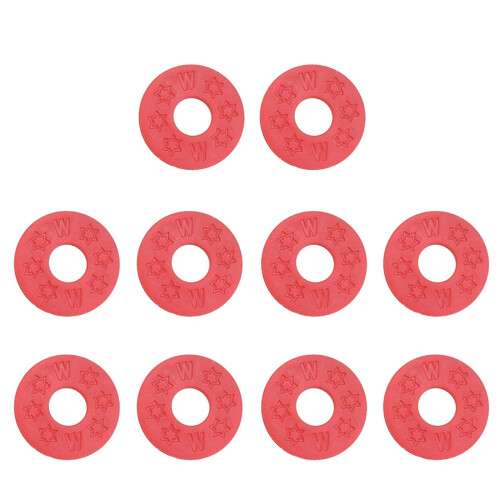 10pcs Black and Red Silicone Guitar Strap Locks Set, Secure Rubber Strap Blocks Protector