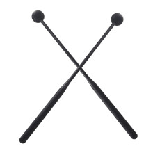 1 Pair Rubber Ball Marimba Mallets with Plastic Handle, Durable Rubber Heads, Balanced Rebound for Beginners