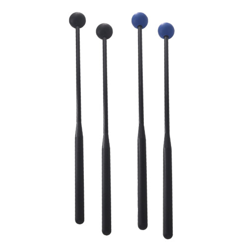 1 Pair Rubber Ball Marimba Mallets with Plastic Handle, Durable Rubber Heads, Balanced Rebound for Beginners 1