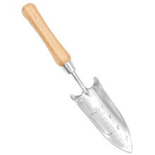 Ergonomic Stainless Steel Garden Trowel with Wooden Handle for Precise Planting Control