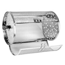 Nonstick Rotating Grill Basket for Vegetables, Drum Style Roaster for Grill and Oven