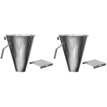 2pcs Poultry Restraining Cone Set, Durable Stainless Steel Chicken Killing Cones for Birds and Turkeys 3KG
