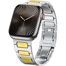 Stainless Steel Apple Watch Band Men 45mm 44mm 42mm – Metal Strap Compatible with Series 9 8 7 SE