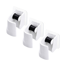 3Pcs Adhesive Broom Mop Holder Hanger Clip for Efficient Wall
