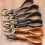 Genuine Leather Keychain Universal-dark coffee silver buckle 5