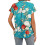 Women's Button-Down Shirts, Short Sleeve, V-Neck,-Navy Blue S 7