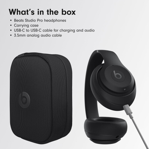 Beats Studio Pro Wireless Bluetooth Noise Cancelling Headphones Black 1