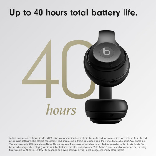 Beats Studio Pro Wireless Bluetooth Noise Cancelling Headphones Black 2