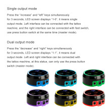 Tattoo-Power-Regler LED-Display MultiColor ABS
